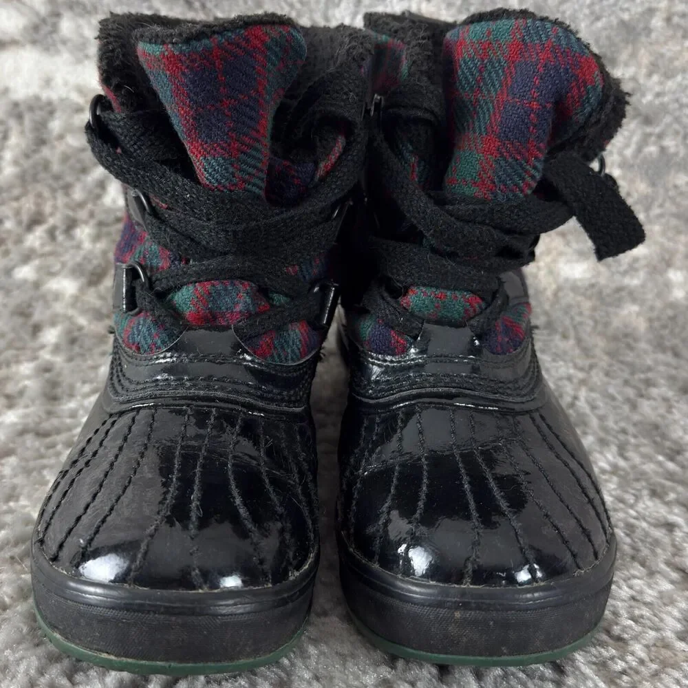 Sorel Sz 6 Waterproof Plaid Warm Lined Tivoli Winter Snow Boots Laced - Picture 2 of 11